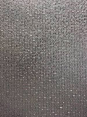 Carbon Honeycomb Geometric Wallpaper In Pewter From The Polished Collection By Brewster Home Fashions