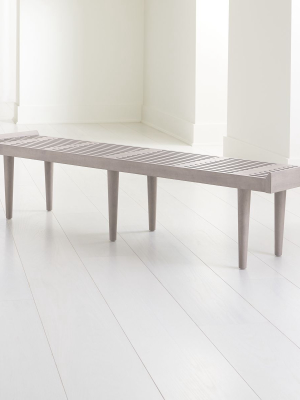 Tate King Stone Slatted Bench