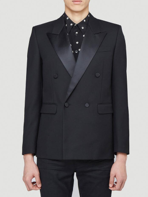 Saint Laurent Double-breasted Square-cut Long Tuxedo Jacket