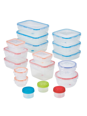 Locknlock Easy Essentials Color Mates Assorted Food Storage Container Set - 36pc