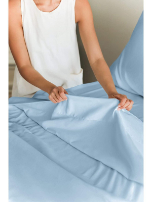 Cgk Unlimited Extra Deep Pocket Sheets (21 Inch) 6 Piece Sheet Set In Light Blue, Size Queen