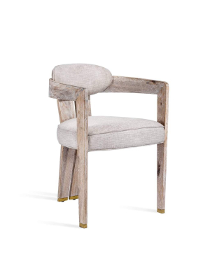 Interlude Home Maryl Ii Dining Chair In Cream Linen