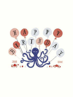 Mr. Boddington's Studio Birthday - Eight Balloons - Greeting Card