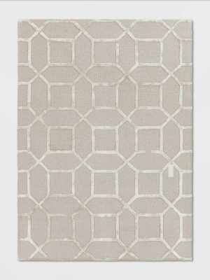 Geometric Tufted Viscose Area Rug Gray - Opalhouse™