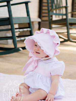 Bellefaire Bonnet - Palm Beach Pink With Worth Avenue White Eyelet