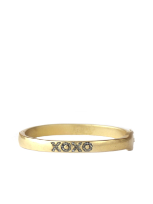 Pave Xoxo Bangle