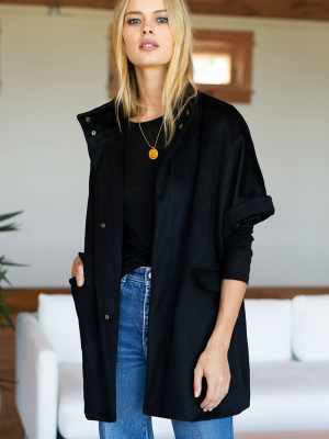 Layering Jacket - Black Wool Cashmere