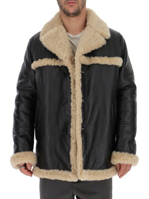 Prada Shearling Trimmed Coat