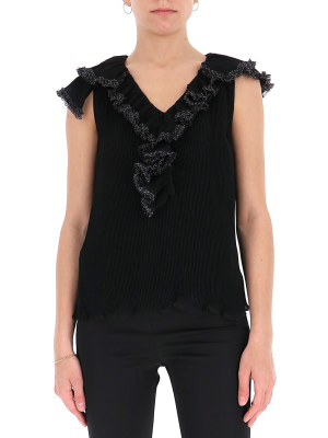 See By Chloé Pleated Ruffled Blouse