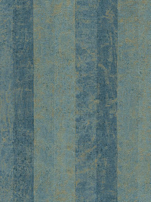 Stripes Wallpaper In Blue And Metallic Design By Bd Wall