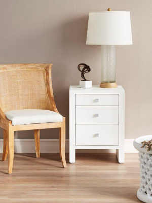 Morgan 3 Drawer Side Table White