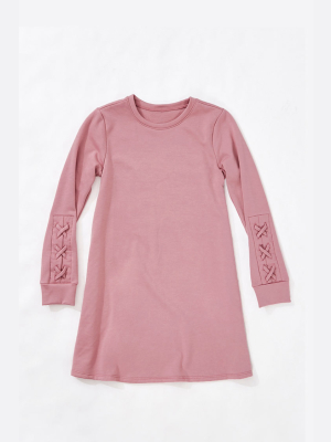 Girls Lace-up Sleeve Dress (kids)