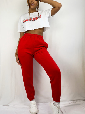 Red Sweat Pant Joggers