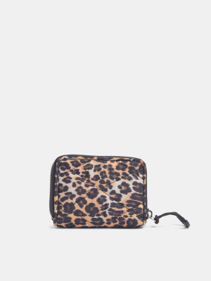 Considered Nylon Leopard Print Zip Purse