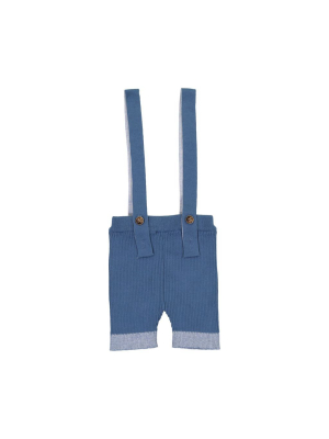 Belati Reversible Suspender Shorts - Indigo