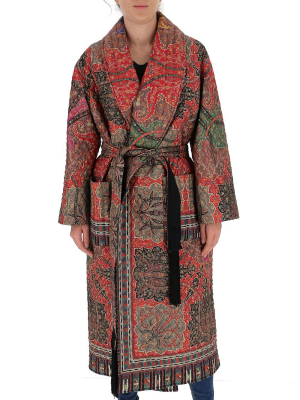 Etro Graphic Patterned Quilted Coat