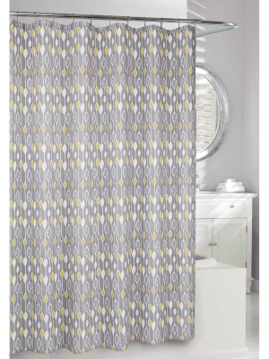 Graystone Shower Curtain Gray/yellow - Moda At Home