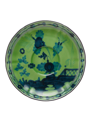 Oriente Italiano Coffee Saucer, Malachite