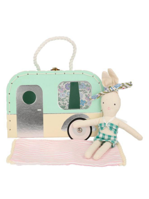 Caravan Bunny Mini Suitcase Doll