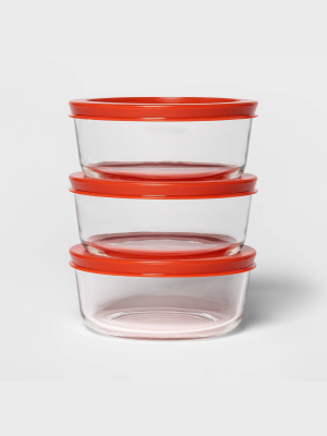 2 Cup 3pk Round Food Storage Container Set - Room Essentials™