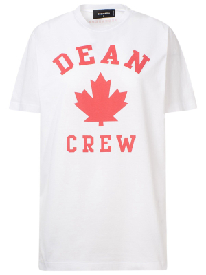 Dsquared2 Dean Crew Maple Leaf Printed T-shirt