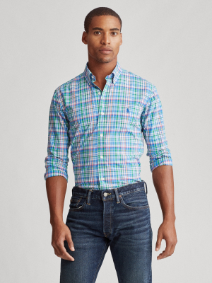 Plaid Poplin Shirt