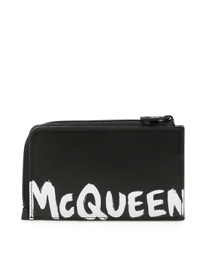 Alexander Mcqueen Logo Print Cardholder