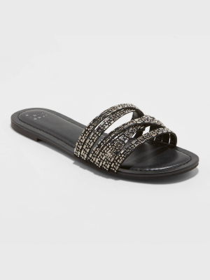 Women's Amie Embellished Strappy Slide Sandals - A New Day™