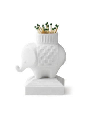 Elephant Porcelain Match Strike