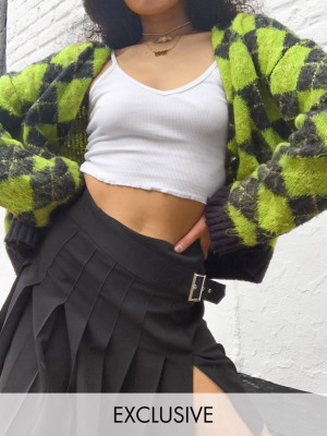 Collusion Crop Bralette With Lettuce Edge