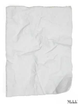 White Crumpled Porcelain Paper