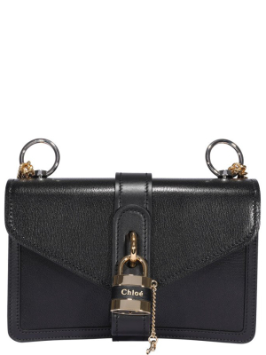 Chloé Aby Logo Padlock Chain Shoulder Bag