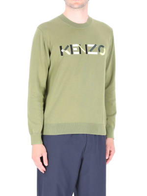 Kenzo Logo Embroidered Knit Jumper