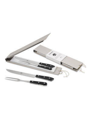 Compendio Polished Carving Set - Lucite