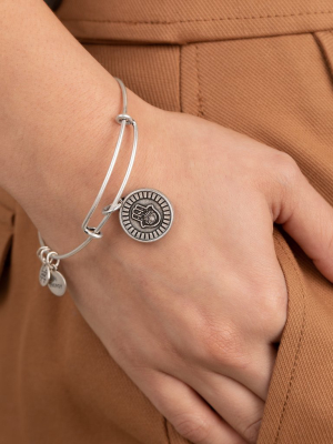 Hamsa Embossed Charm Bangle