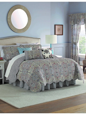 Waverly Paisley Pizzazz Quilt Set Heritage