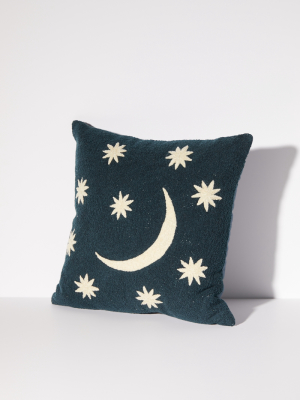 Mike Willcox Uo Exclusive Moon Crewel Throw Pillow