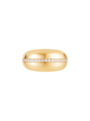 Sphere Diamond Ring - Yellow Gold