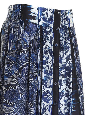 Alberta Ferretti Floral Print Midi Skirt