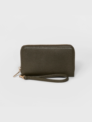 Zip Round Wallet - A New Day™ Olive