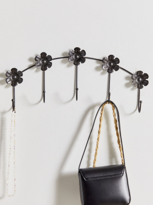 Floral Metal Wall Multi-hook