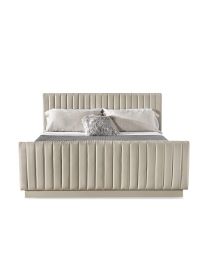 Interlude Home Skylar King Bed Frame - Cream Latte