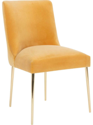 Nova Velvet Dining Chair Mustard