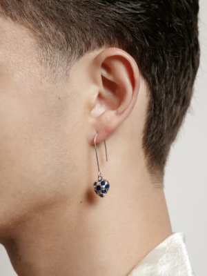 Georgia Earrings In Navy And Silver
