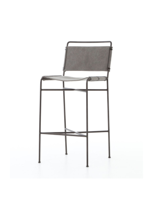 Grey Canvas Bar Stool