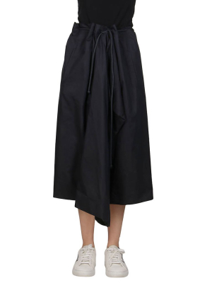 Lemaire Tie Belt Draped Midi Skirt