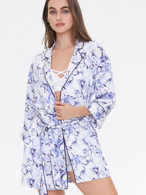 Marble Print Robe