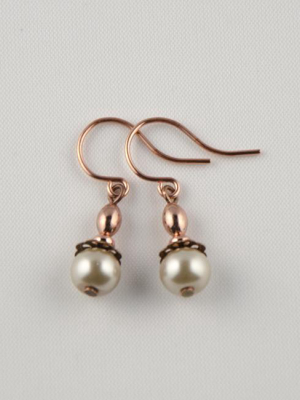 Copper & Pearl Earrings