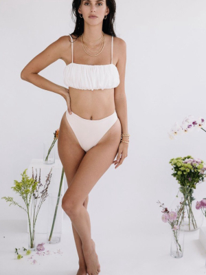 Akalia Swimwear Joy Bandeau Bikini Top In White