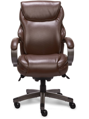 Hyland Bonded Leather & Wood Executive Office Chair - La-z-boy